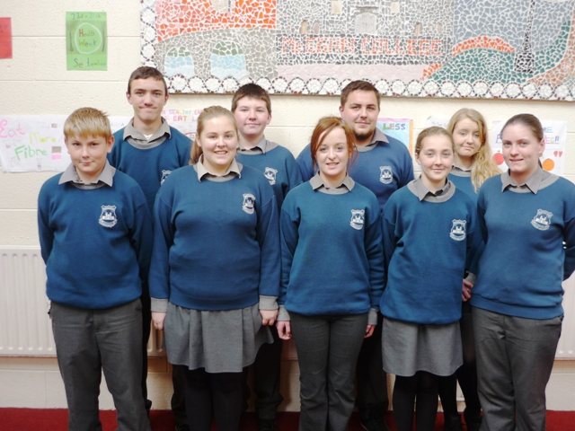 Back Row:  Alan O Sullivan,  Josh Mullen, Cian O Leary, Aileen Cronin Front Row: Raymond Crowley, Eleanor Lane, Denise Kelleher and Marie Murphy